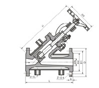 BJ45Y��BJ45H��BJ45W�ͱ��؊A��ֱ��ʽ�ք�(d��ng)��ֹ�yPN16��PN40���νY(ji��)��(g��u)�ߴ�D