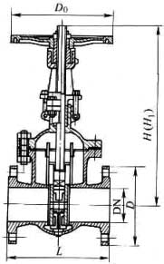 Z44Y��Z44H�����ƽ��ʽ�p�l���ք�(d��ng)�l�yPN16��PN160���νY(ji��)��(g��u)�ߴ�D