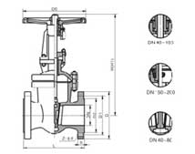 Z41T��Z41W��Z41H��Шʽ�ք��l�yPN16��PN160���νY(ji��)��(g��u)�ߴ�D